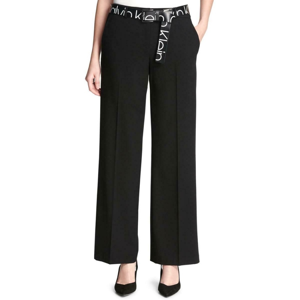 Calvin Klein Womens Belted High Rise Wear to Work